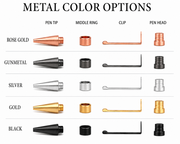 Metal colors Handmade Wooden Pen