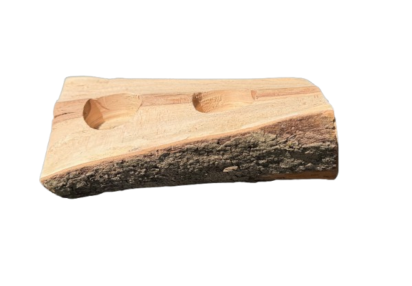 Hand-Split Log Tealight Holder
